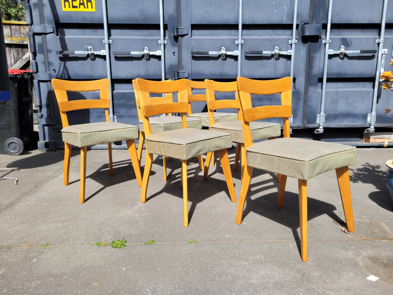 !! 1950s "Dog Bone" chairs × 6 !! Retro. Carousel 10