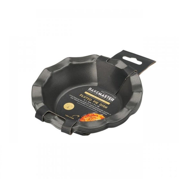 Fluted Pie Dish - BAKEMASTER Mini Non Stick 13 x 3cm (Set of 4) Carousel 3