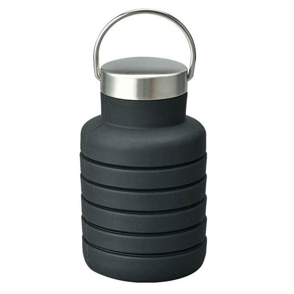 Collapsible Water Bottle Reuseable Foldable Bottles (Black) Carousel 1