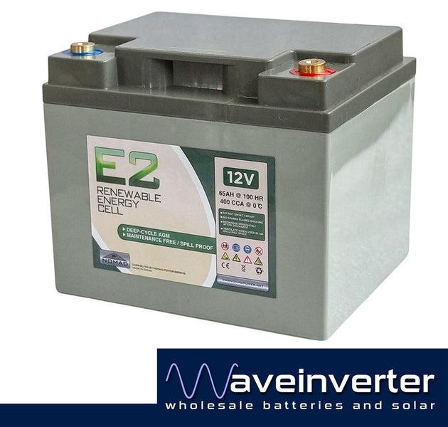 12V 65AH NOMAD E2 DEEPCYCLE BATTERY 5Yr WARRANTY - SKU: NMBT32 Carousel 1