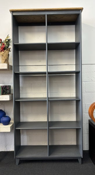 Beautiful Charcoal Painted & Oak Wall unit/Display Unit Carousel 1
