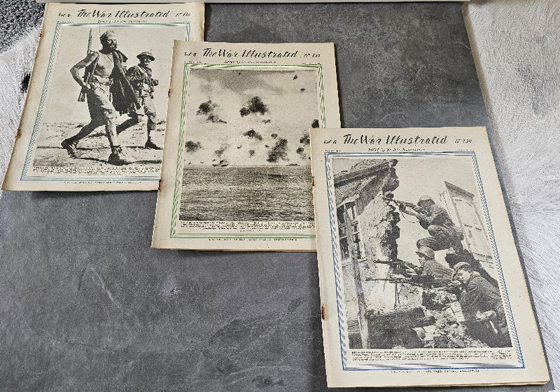 10 issues of 'The War Illustrated' from 1942. Edited by Sir John Hammerton. Carousel 2