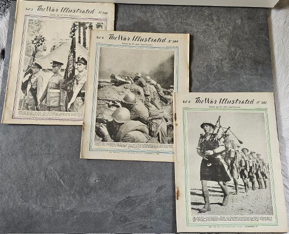 10 issues of 'The War Illustrated' from 1942. Edited by Sir John Hammerton. Carousel 4