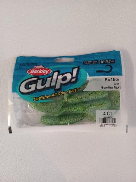 Berkley Gulp 6" Grub Green Haze Fleck Carousel 1
