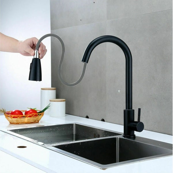 Kitchen Sink Taps Pull Out Sprayer Kitchen Faucet Mixer Tap - (NZ Clearance) Carousel 1