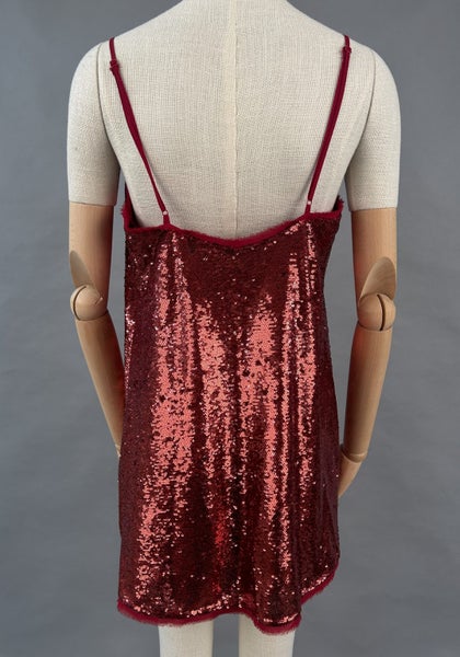 FREE PEOPLE - Time To Shine red Slip Dress Carousel 2