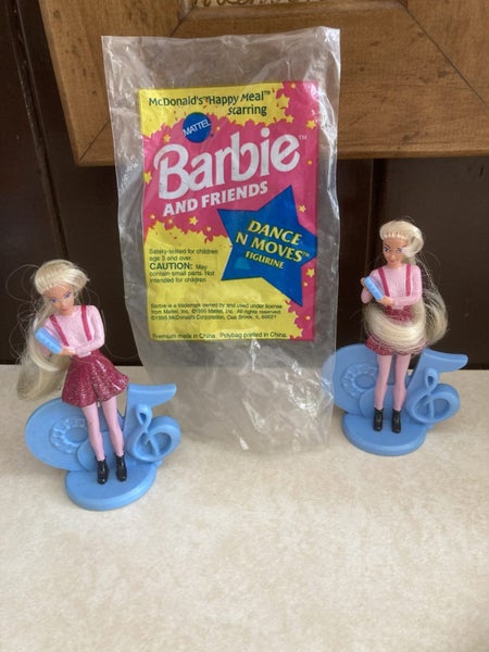 McDonalds 1995 Barbie DANCE N MOVES FIGURINE x2 Carousel 1