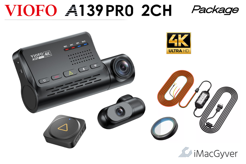 VIOFO® A139 Pro 4K ~ Front & Rear Camera (Package #1) Carousel 1