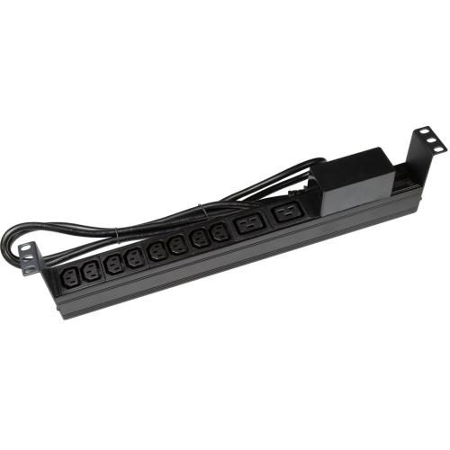 Dynamix RPR-IEC-16A10H 10 Outlet Horizontal Power Rail (8x 10A IEC C13 & 2x 16A Carousel 1