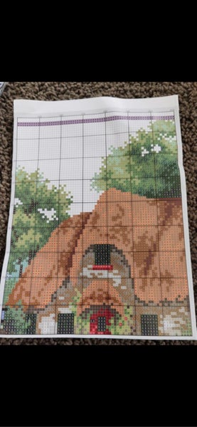 Cottage in Summer- 11ct (inked fabric) Carousel 2