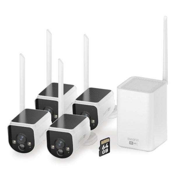 Swann MaxRanger4K(TM) Solar 4 Camera Security System with Longest Range Wirel... Carousel 1