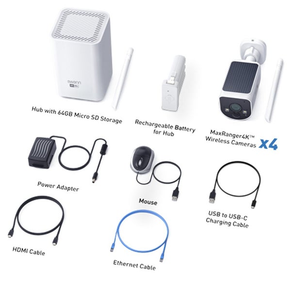 Swann MaxRanger4K(TM) Solar 4 Camera Security System with Longest Range Wirel... Carousel 8