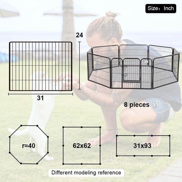 New Foldable Dog Pet Playpen Metal Fence Afterpay Carousel 2