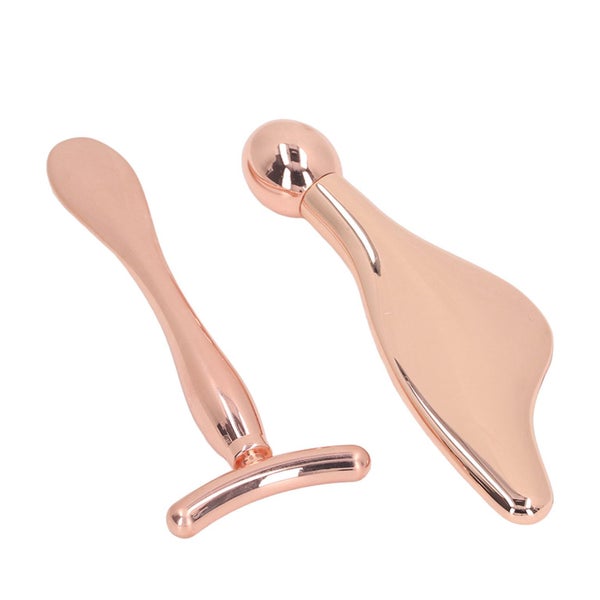 metal facial massage tool metal eye cream applicator 2pcs Face Roller Massage Carousel 1