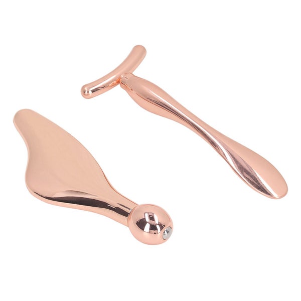 metal facial massage tool metal eye cream applicator 2pcs Face Roller Massage Carousel 5