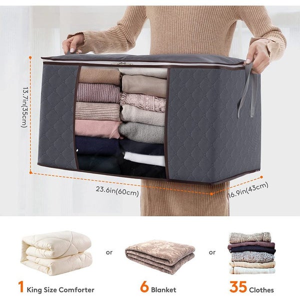 New Clothes Storage Box Bags Quilt Blanket Zipper Organizer Afterpay Carousel 2