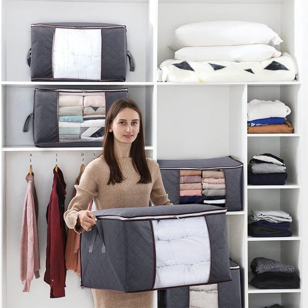 New Clothes Storage Box Bags Quilt Blanket Zipper Organizer Afterpay Carousel 5