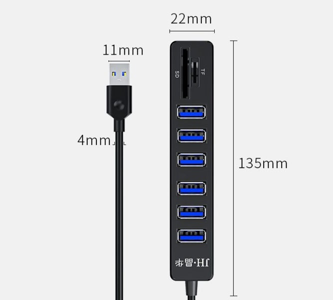 USB Hub 3.0 with SD and TF Card Reader Carousel 3