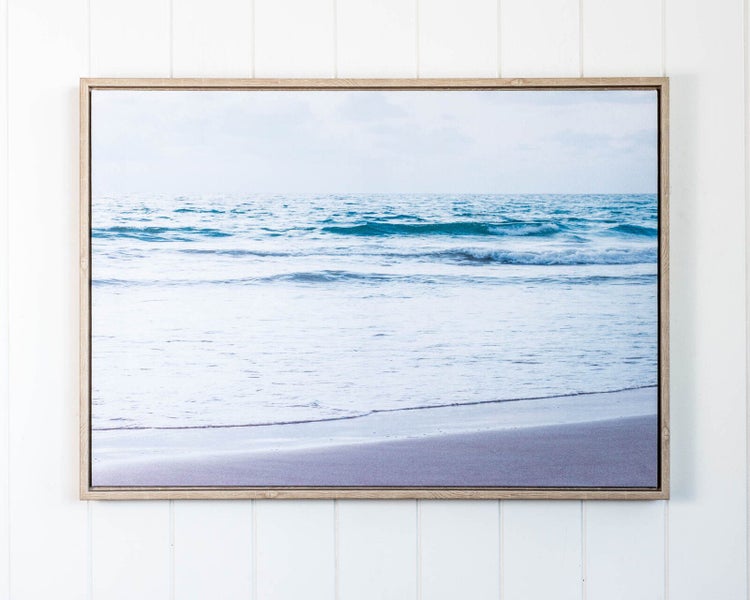 Framed Artwork - Coastal Beach Shore Tide – 70x50cm Carousel 1