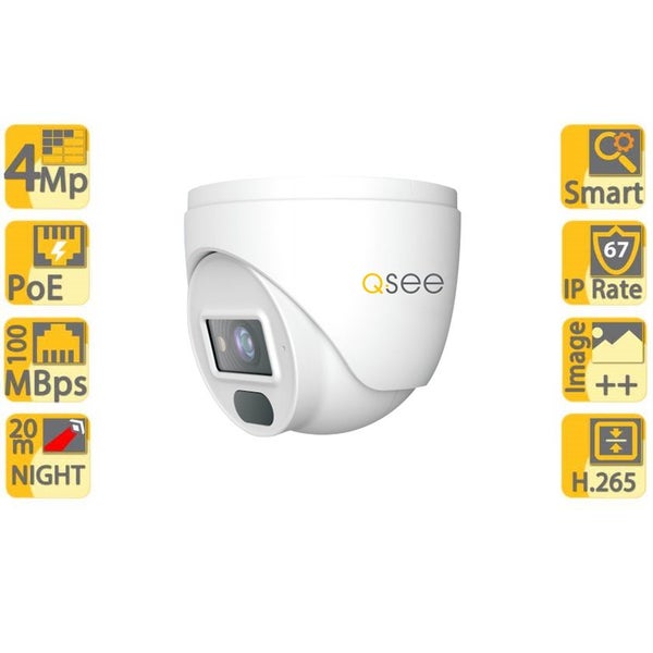 CCTV Q-SEE NVR 16 Channels IP POE Camera 6MP POE 4TB Hard Drive Carousel 3