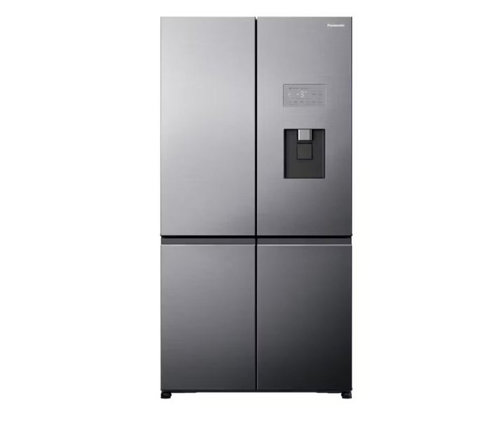 Panasonic 618L Quad Door Fridge Freezer w Ice Water Dispenser Stainless Steel Carousel 1