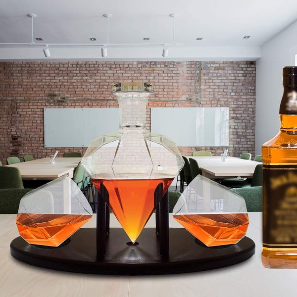 Whiskey Decanter With Two Glass - (NZ Clearance)64821036183042113