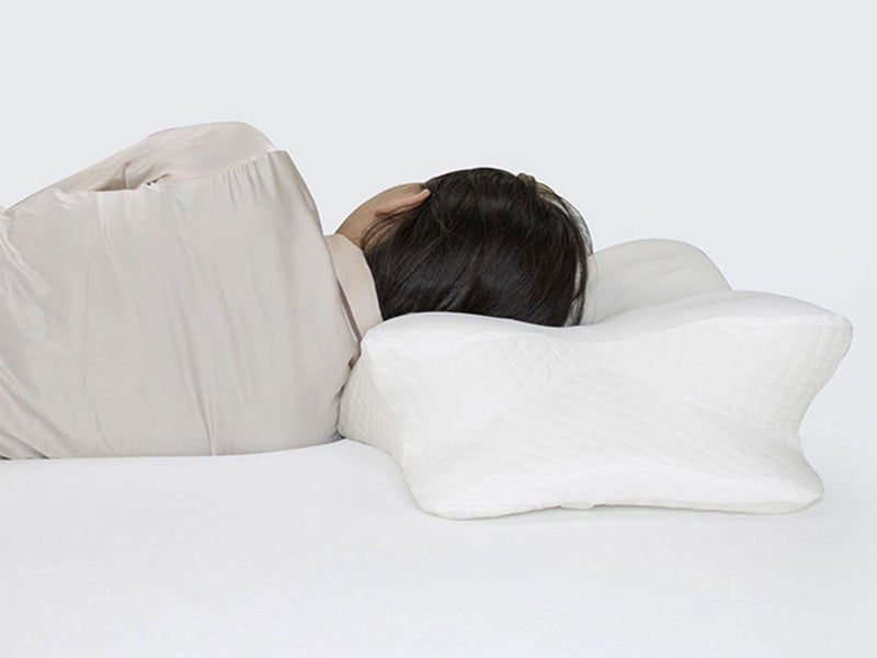 63x45.5CM Memory Foam Cervical Pillow Contour Neck Pillow White Carousel 8