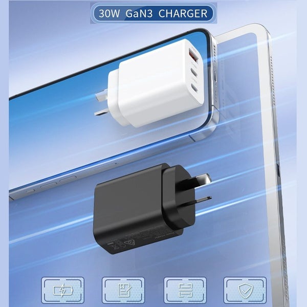 30W Fast Portable 3 Port Charger62863853787906112