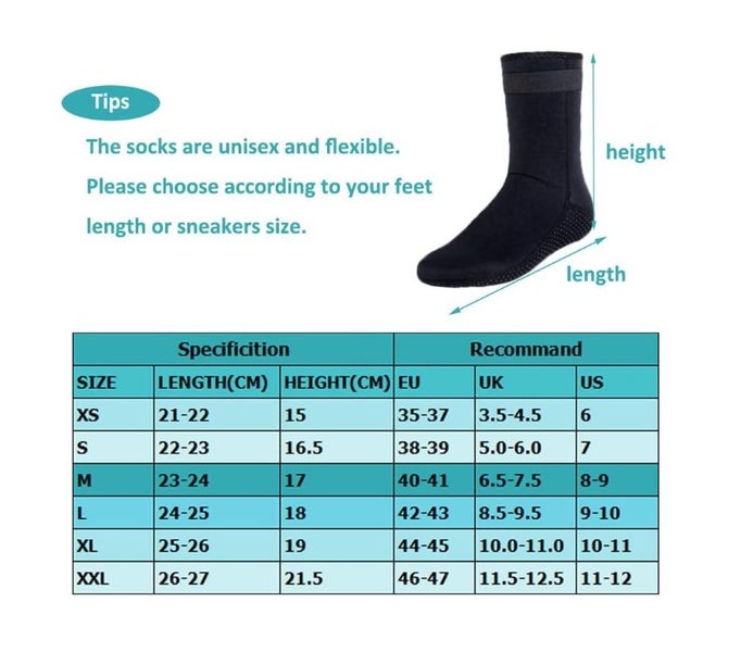 Diving Socks Water Socks 3mm XL Carousel 2
