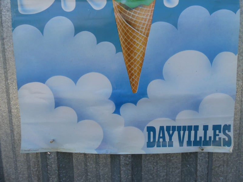 Awesome Vintage Ice Cream Advertising Poster Dayvilles Snow Drop Carousel 3