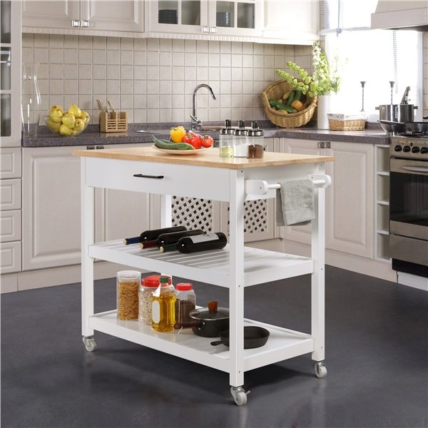 Kitchen Island Cart on Wheels Carousel 14