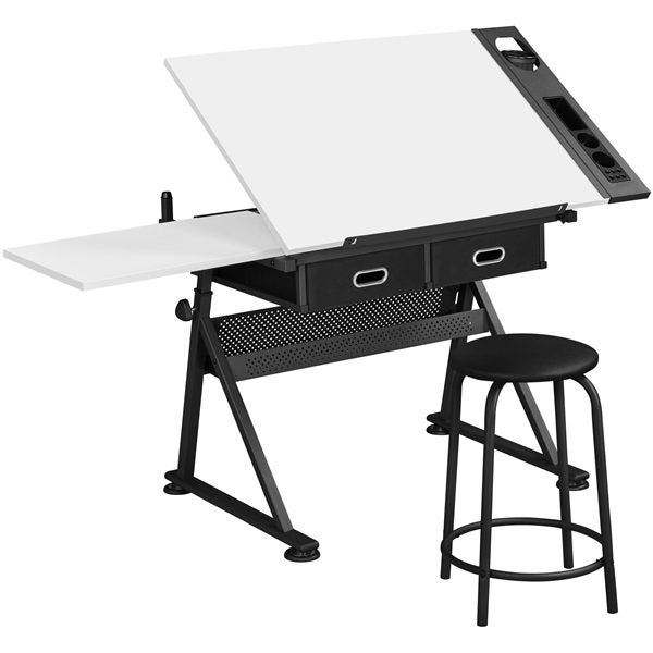 Height Adjustable Art Table Drafting Table Carousel 1