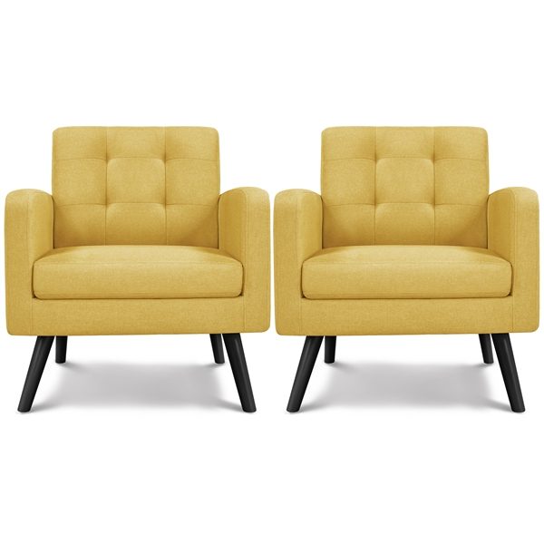 2pcs Arm Chair Tufted Accent Chair Carousel 2
