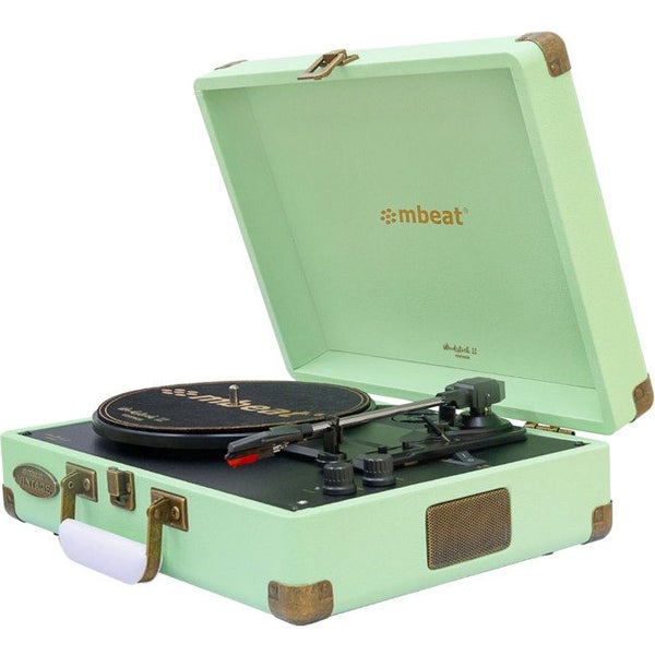 TR96TGN Vintage Turntable With Bt Green Woodstock Ii Carousel 1