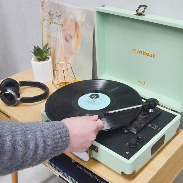 TR96TGN Vintage Turntable With Bt Green Woodstock Ii Carousel 5