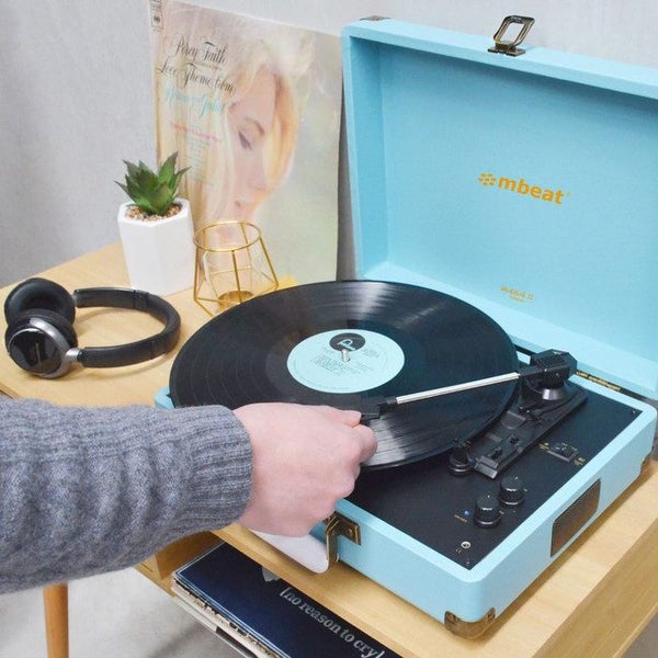TR96BLU Vintage Turntable With Bt Blue Woodstock Ii Carousel 5