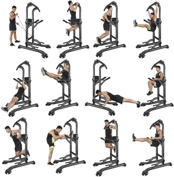 Power Tower Pull Up and Dip Station Adjustable NZ Clearance Carousel 10