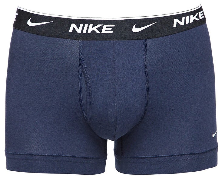 Nike Men's Dri-FIT Essential Cotton Stretch Trunks 3-Pack - Black/Blue/Navy Carousel 2
