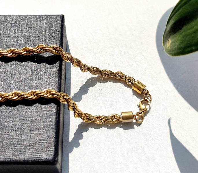 (18K Gold Filled) Link Chain Steel Necklace 6mm NST10TY-5 Carousel 2
