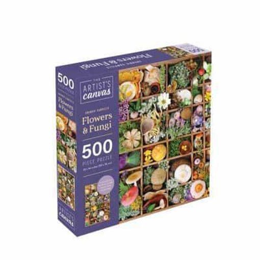 Flowers and Fungi 500 Piece Jigsaw Puzzle Carousel 1
