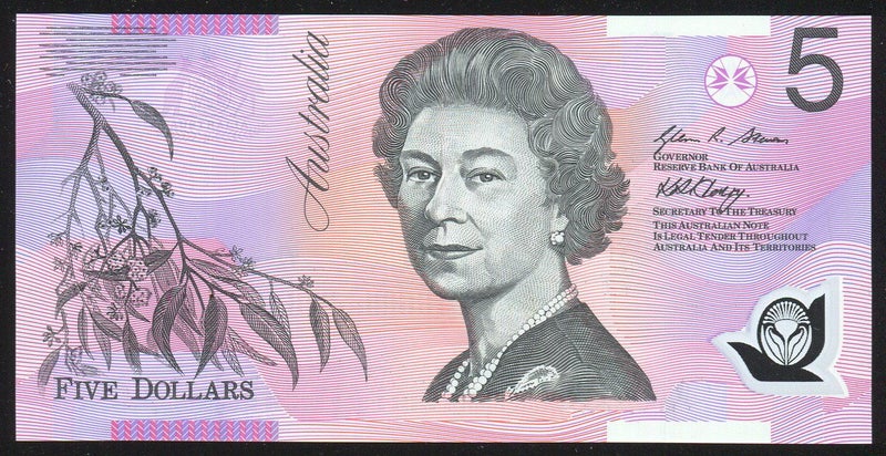Australia - $5 - Stevens / Henry - Solid Serial - FD07 222222 - Unc Carousel 2