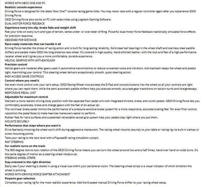 Brand New Driving Force Wheel for Xbox One & PC Carousel 5