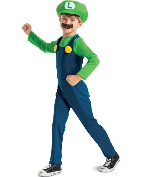 Super Mario Brothers Luigi Fancy Dress Boys Costume Carousel 1