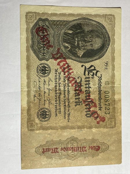 GERMANY 1 Milliarden Mark on 1000 Mark ND(15.12.1922) Carousel 1