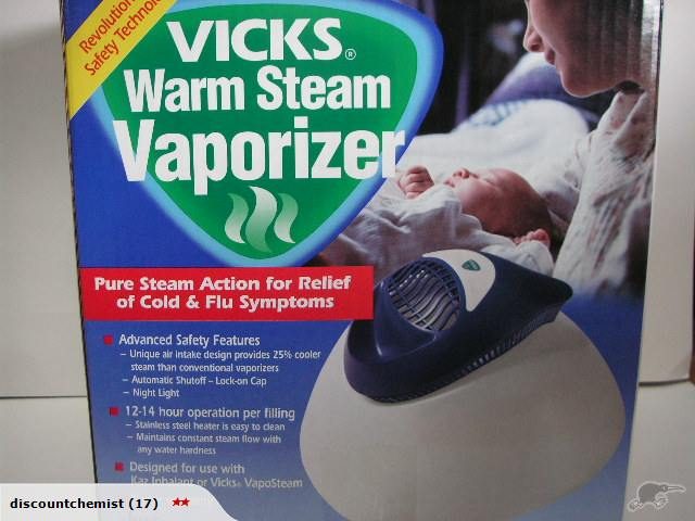 Vicks Warm Steam Vaporiser New + inhalant 100 ml ** OnlinePharmacy ** Carousel 1