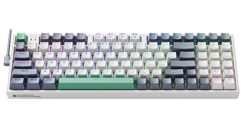 Machenike K500-B94 RGB Wired Hot Swap Mechanical Keyboard White - 94 Key Red ... Carousel 1