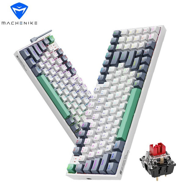 Machenike K500-B94 RGB Wired Hot Swap Mechanical Keyboard White - 94 Key Red ... Carousel 2