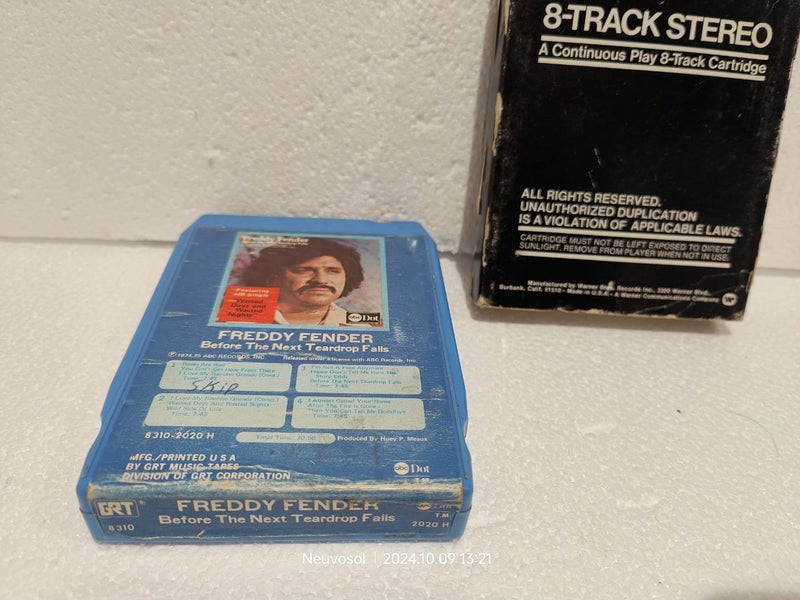 FREDDY FENDER Before The Next Teardrop Falls 8 TRACK TAPE Carousel 2