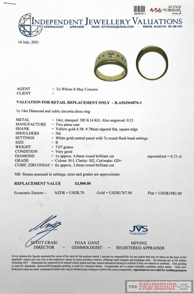 14ct Yellow Gold Diamond and Cubic Zirconia Dress Ring ~ $3,800 Carousel 7