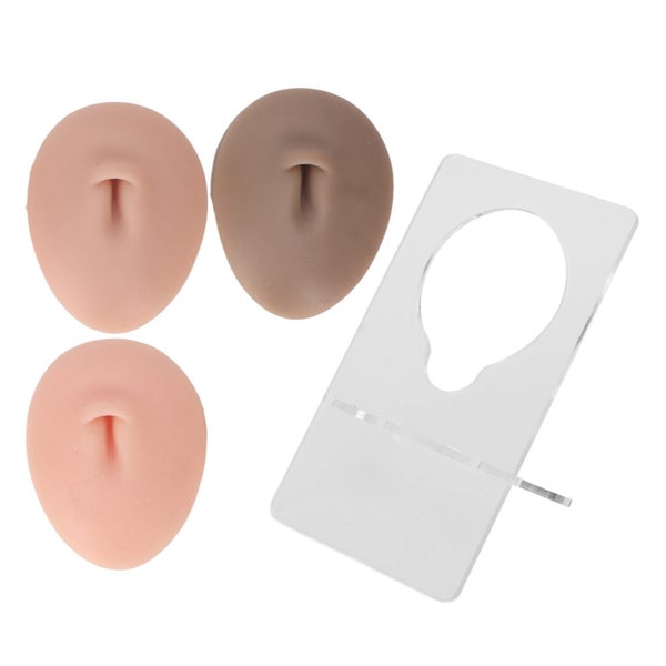 3d silicone belly model belly piercing display model 3pcs 3D Silicone Button Carousel 5